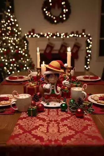 Luffy One Piece Christmas Model