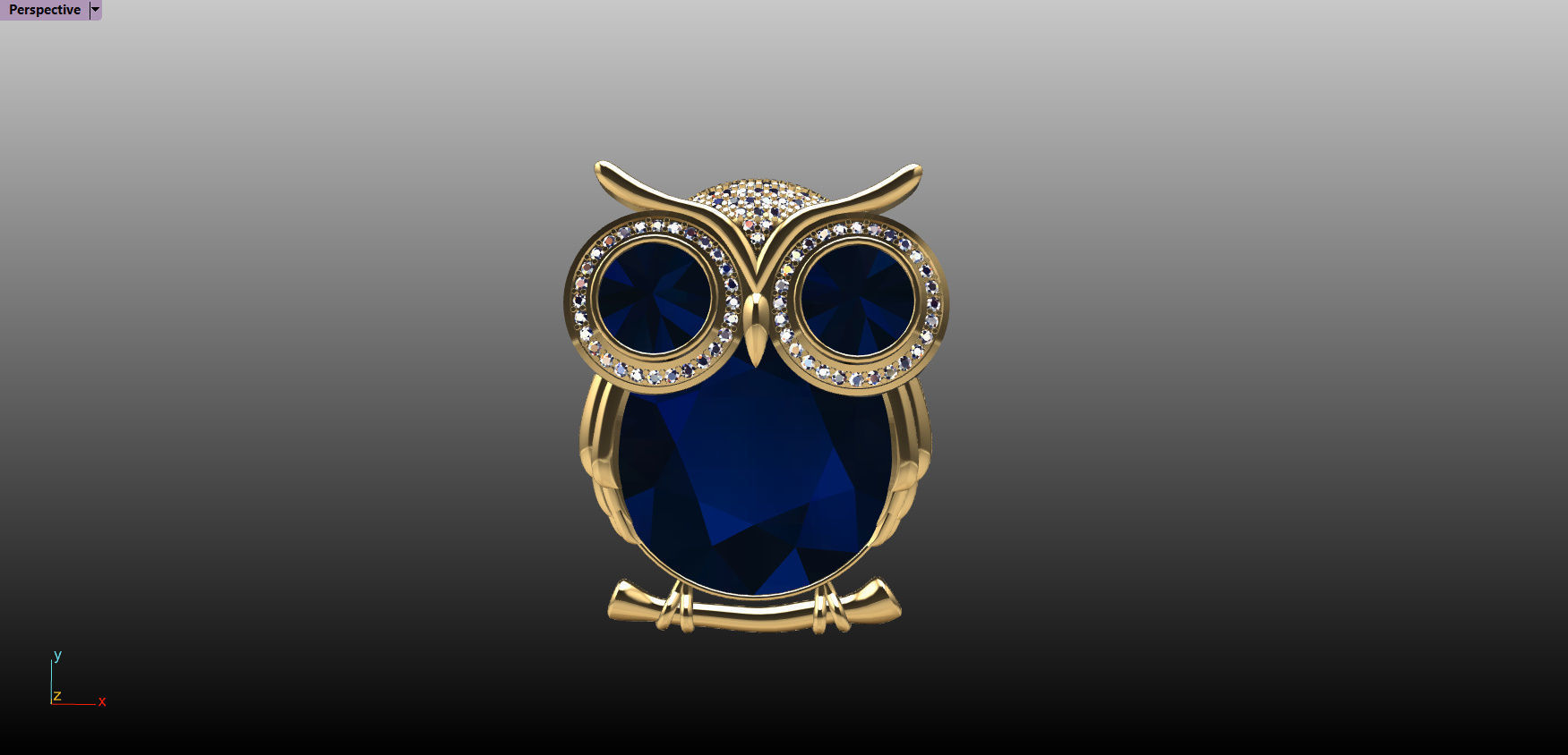Owl Pendant 3D print model_4