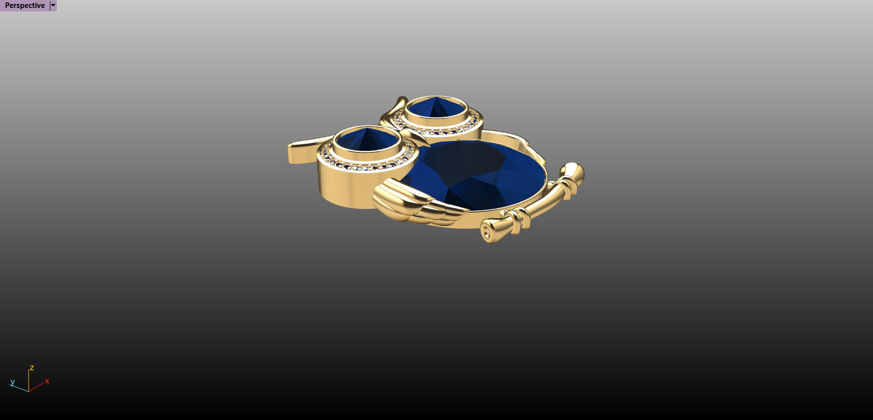 Owl Pendant 3D print model_12