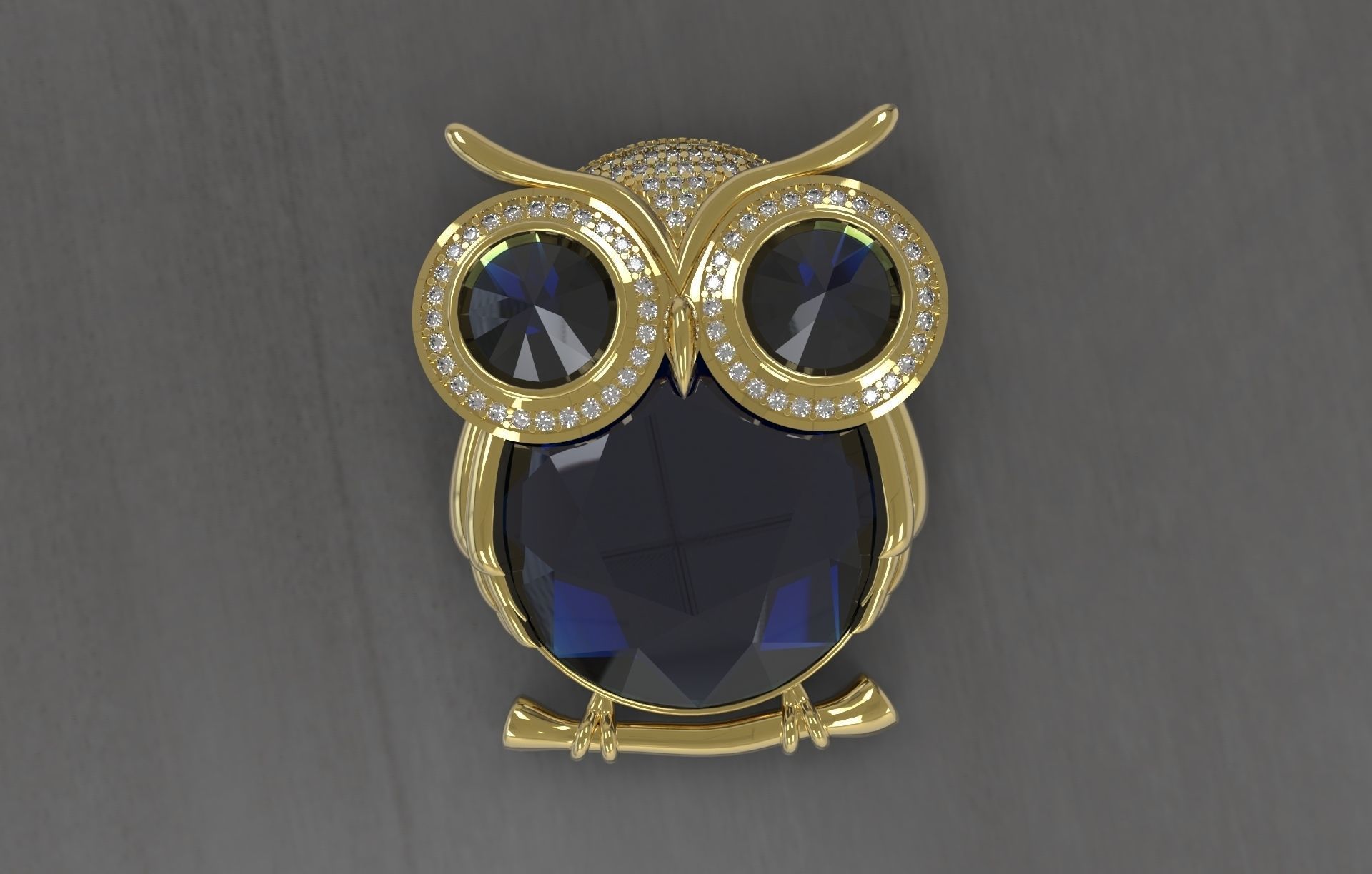 Owl Pendant 3D print model_2