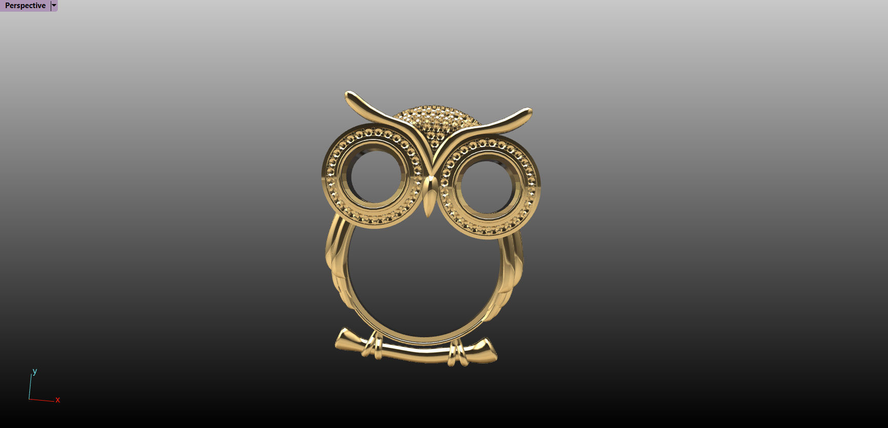 Owl Pendant 3D print model_10