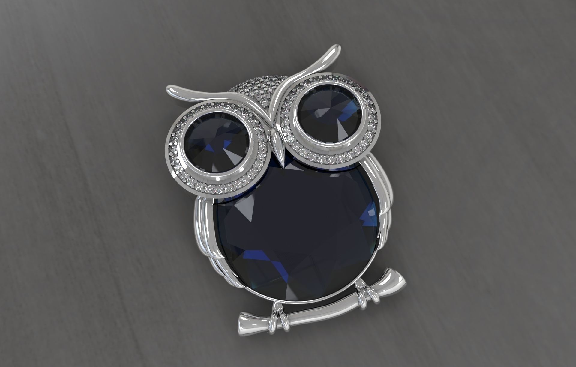 Owl Pendant 3D print model_1