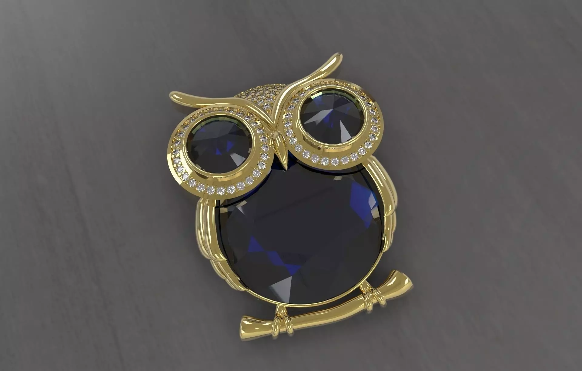 Owl Pendant 3D print model_0