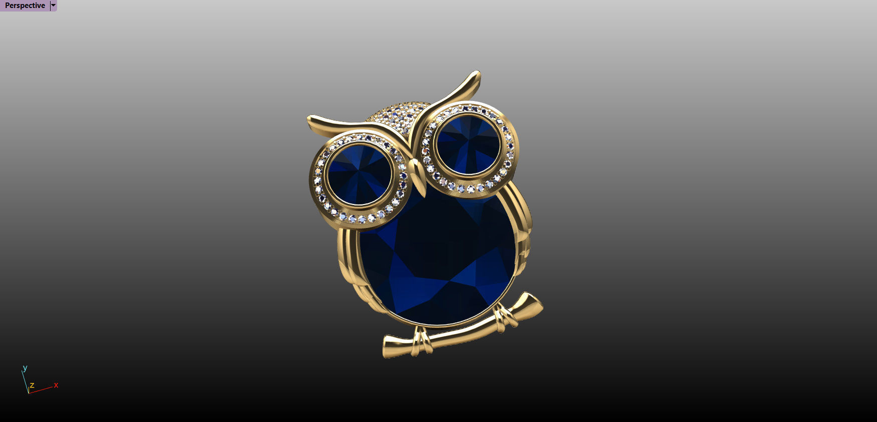 Owl Pendant 3D print model_5