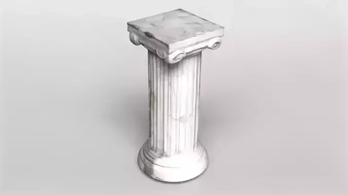 Marble Ionic Pedestal Column