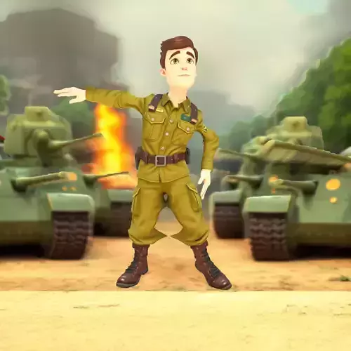 Olive Military Character model pack