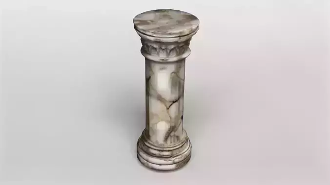 Ornate Polished Marble Pedestal