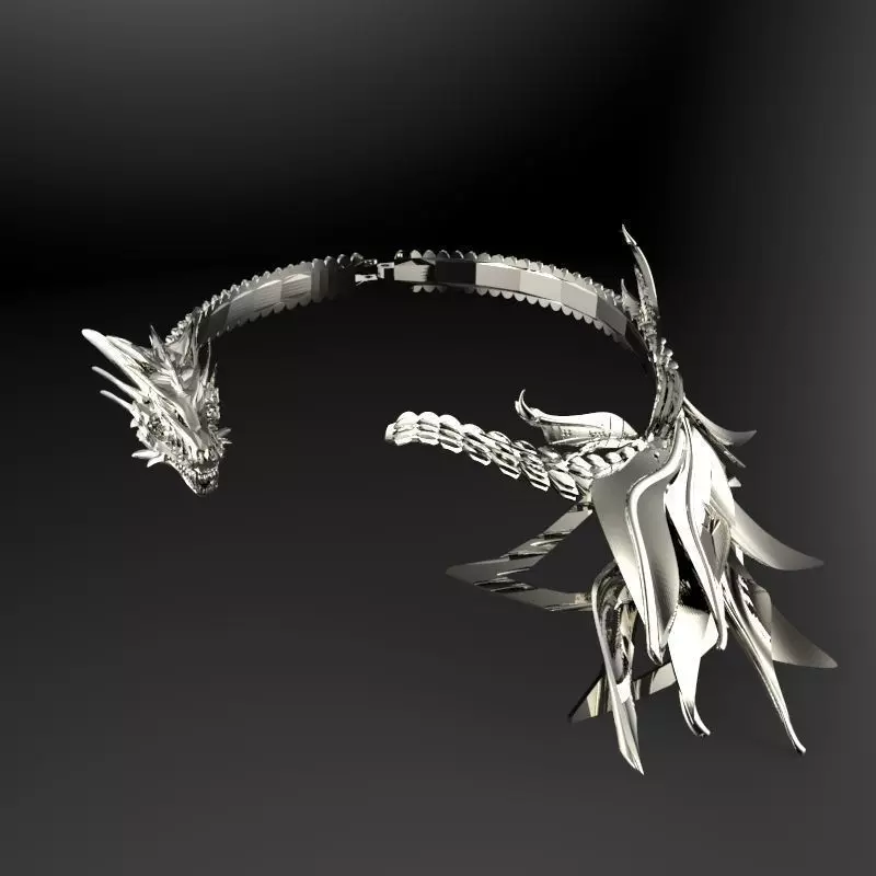 Dragone Necklace 3d  model 3D print model_0