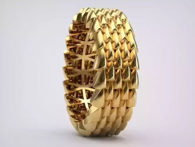 Beautiful Luxury Ring  Size 4  Ready for 3D Printing and Casting