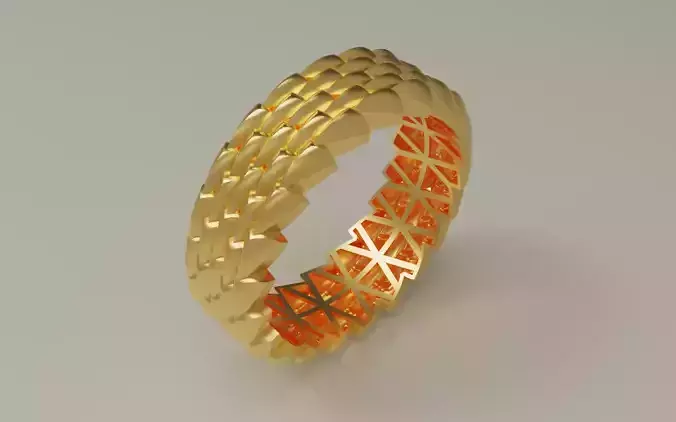 Beautiful Luxury Ring  Size 4  Ready for 3D Printing and Casting