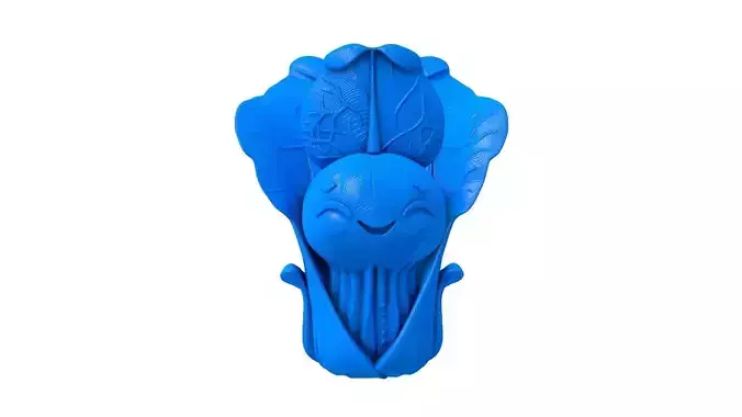 Cauliflower Character STL -  Cute Cauliflower 3D Model 