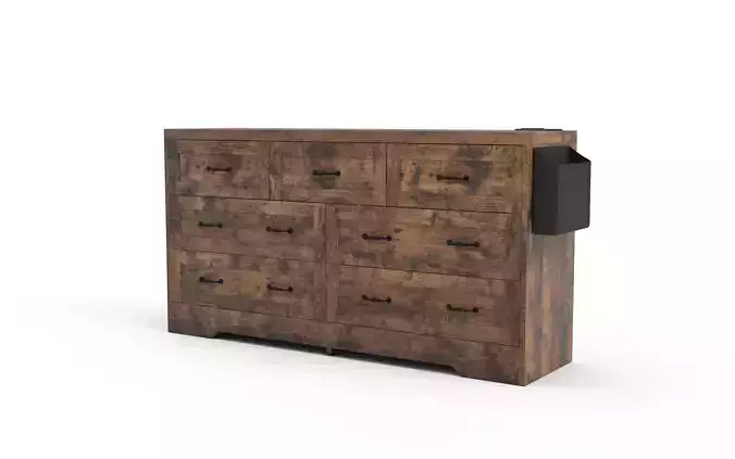Farmhouse 7 Drawer Dresser for Bedroom