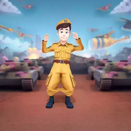 Youthful Cadet Character model pack