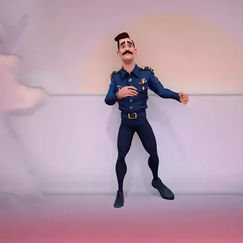 Animated Navy Officer model pack