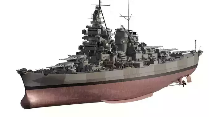 WW2 US NAVY BATTLESHIP USS ALASKA