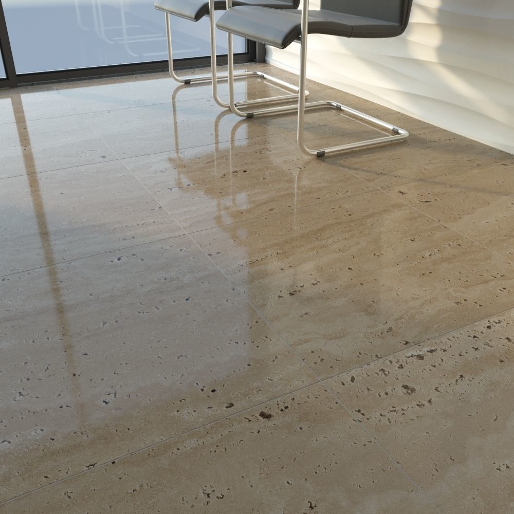 TUREX INTERNATIONAL Travertine Tiles Set 3D model_12