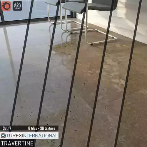 TUREX INTERNATIONAL Travertine Tiles Set