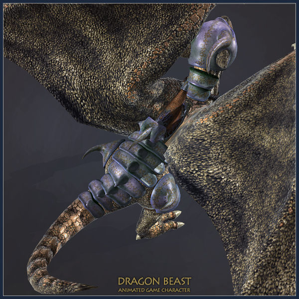 Dragon Beast Low-poly 3D model_8