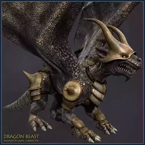 Dragon Beast Low-poly 3D model