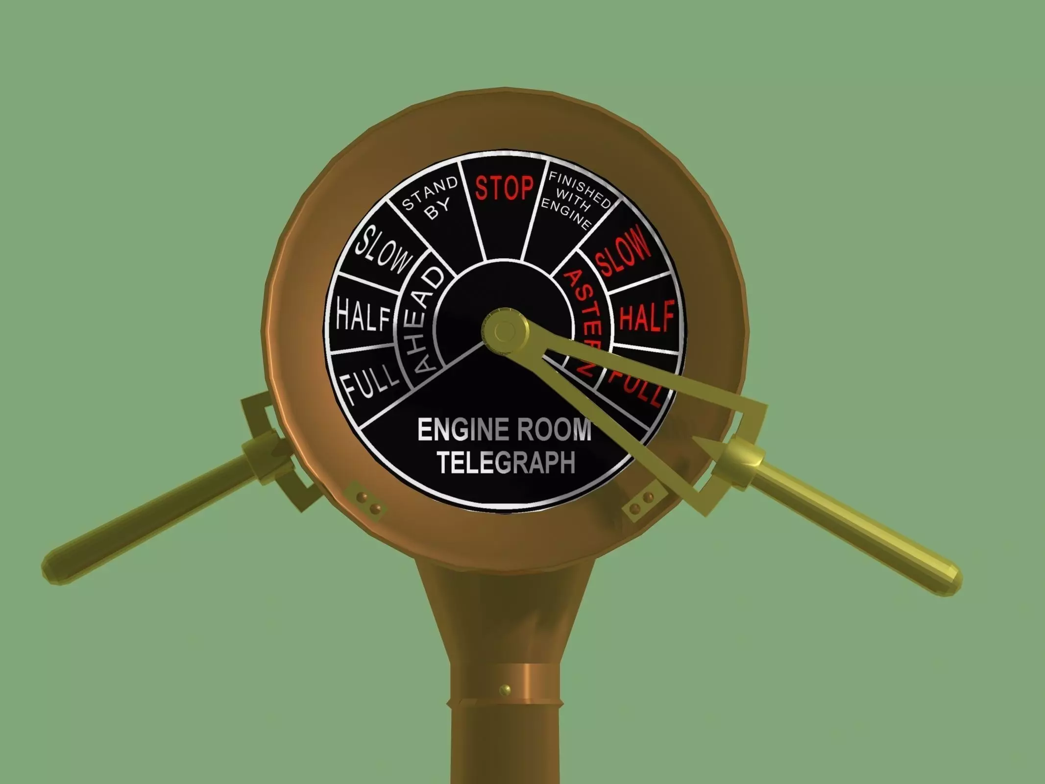 Engine order telegraph 3D model_0
