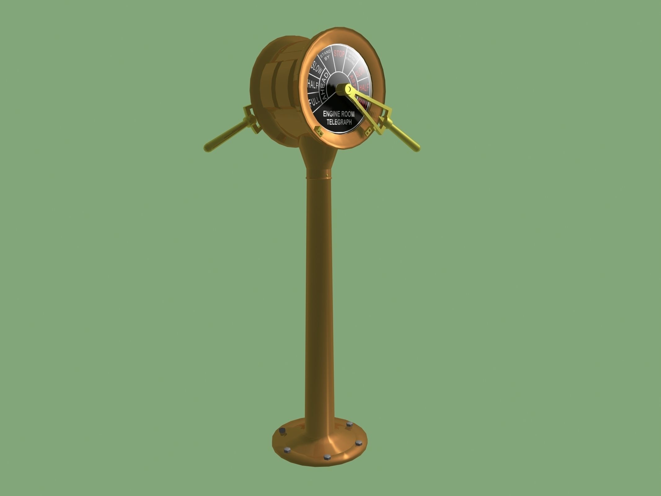 Engine order telegraph 3D model_1