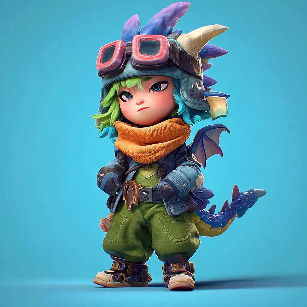 Free Chibi Dragons Free 3D model