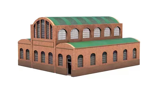 Abandoned Industrial Brick Engine House Depot 19th Century Style