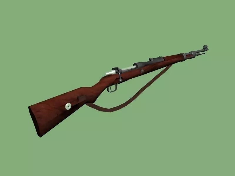 Mauser K-98 rifle - WWII German 3D model_0