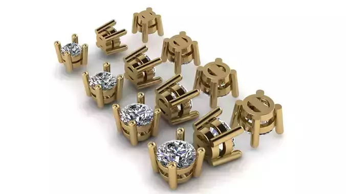 Diamond Light Point Earring Settings