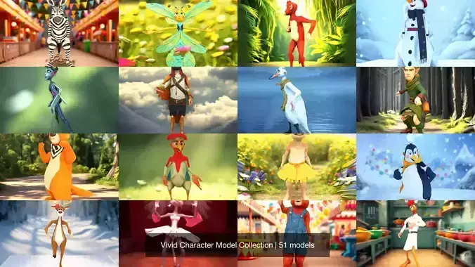 Vivid Character Model Collection