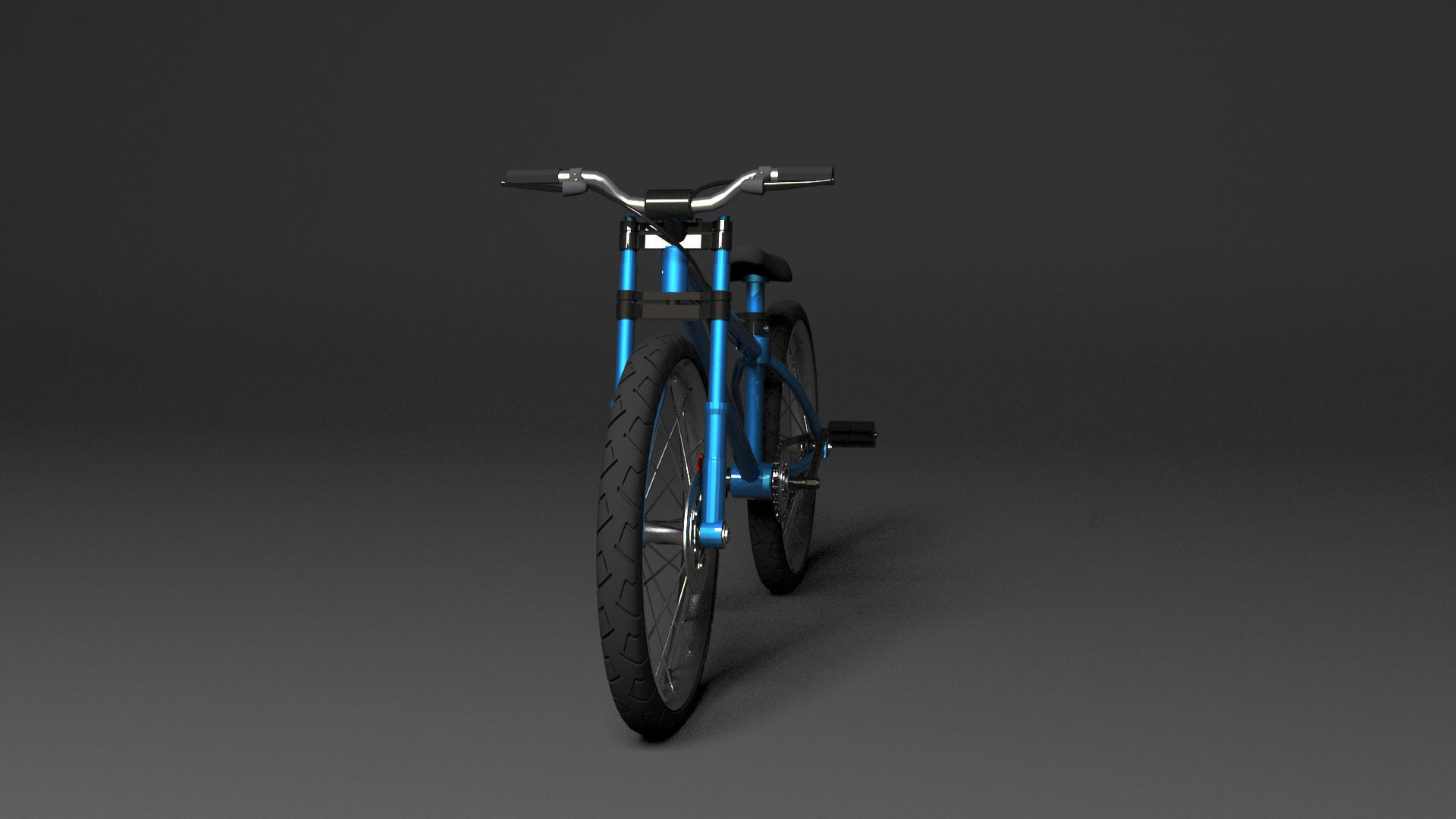 BMX Bike Low-poly 3D model_5