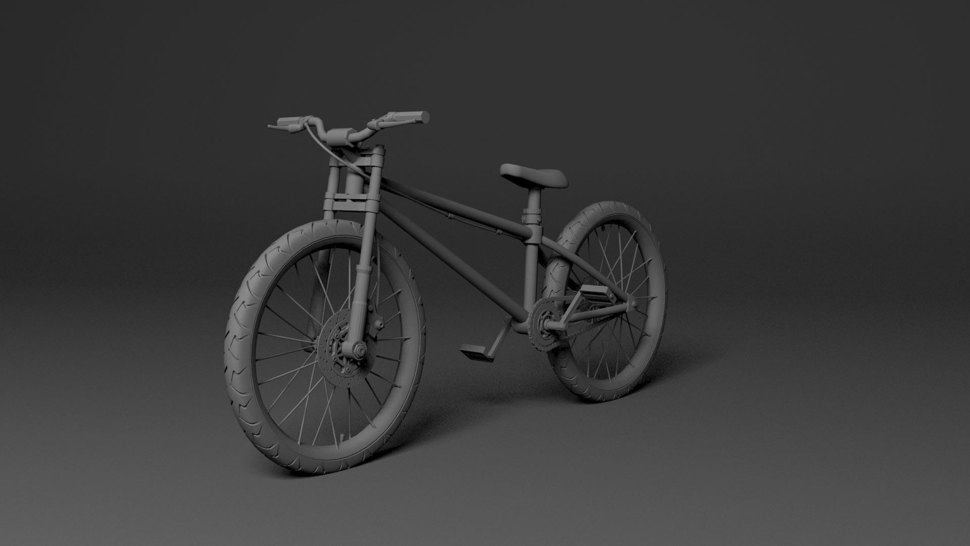 BMX Bike Low-poly 3D model_6