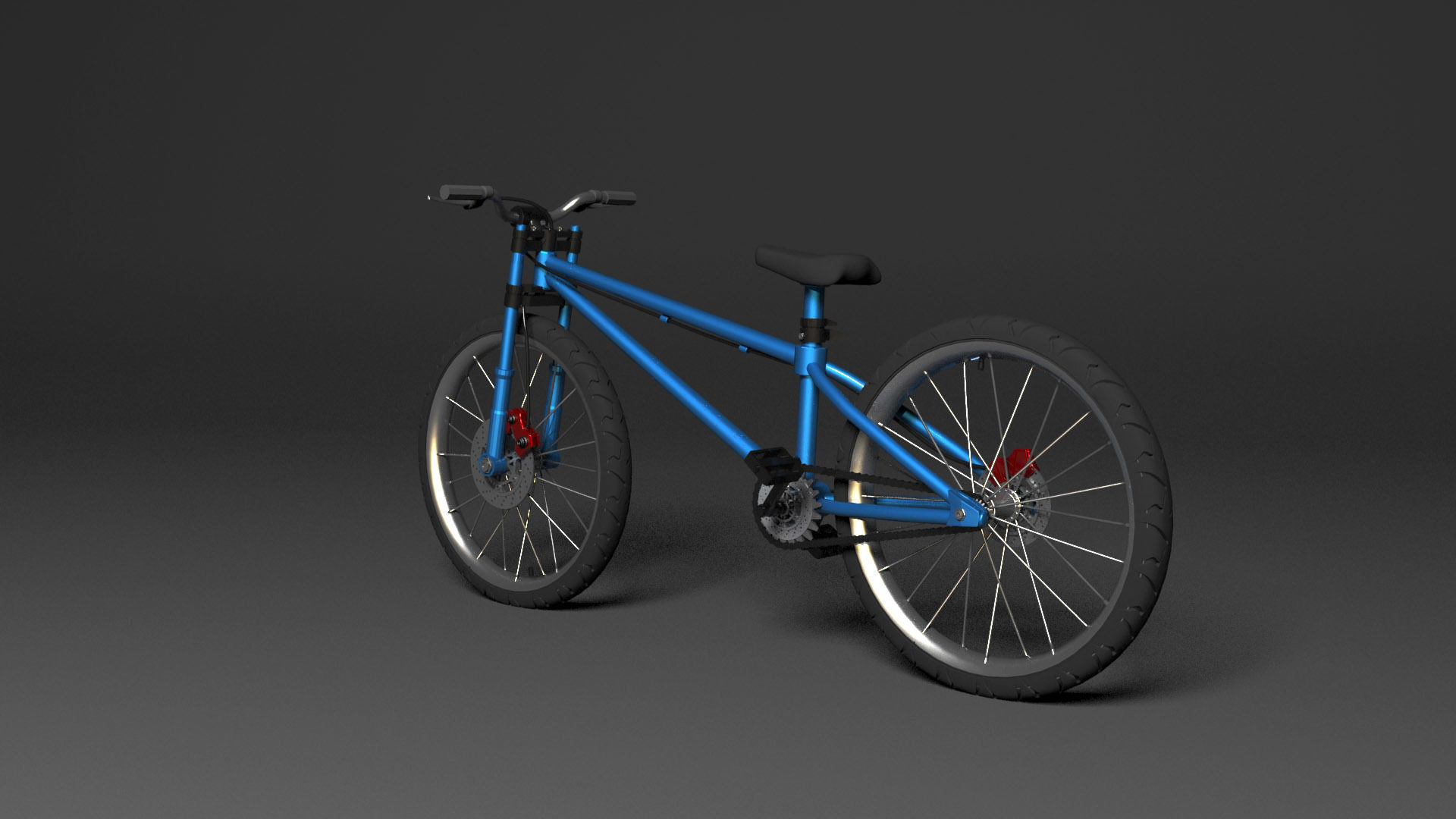 BMX Bike Low-poly 3D model_3