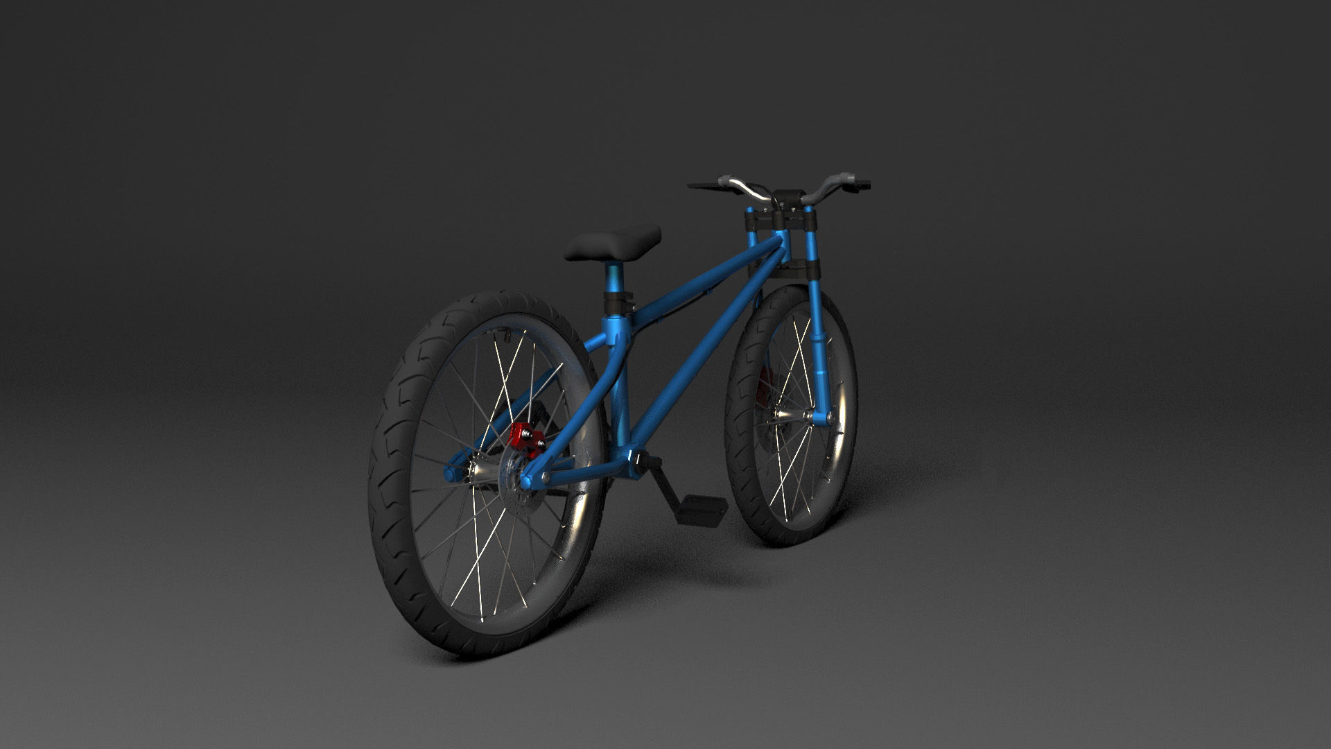 BMX Bike Low-poly 3D model_1