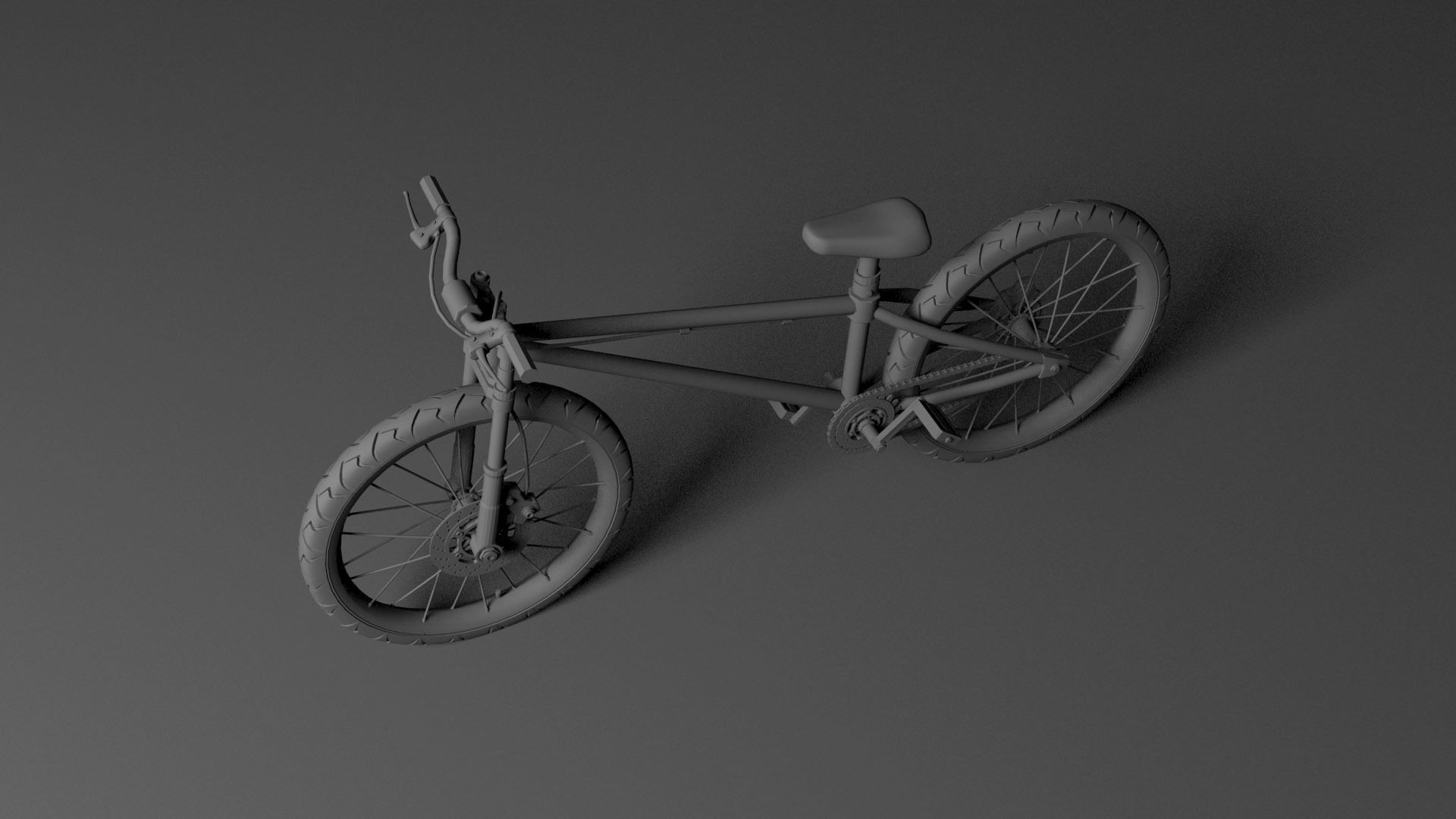 BMX Bike Low-poly 3D model_7