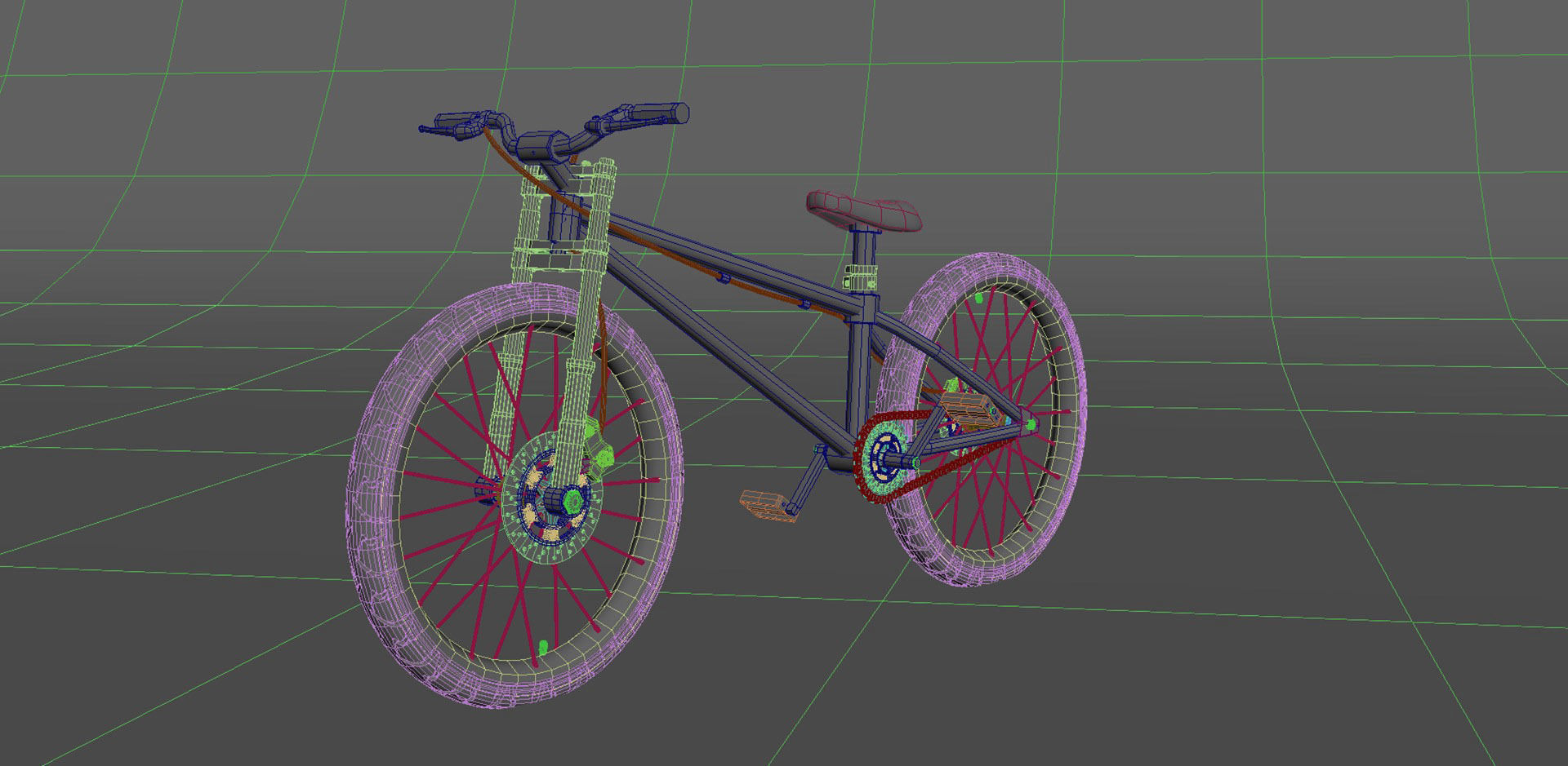 BMX Bike Low-poly 3D model_9