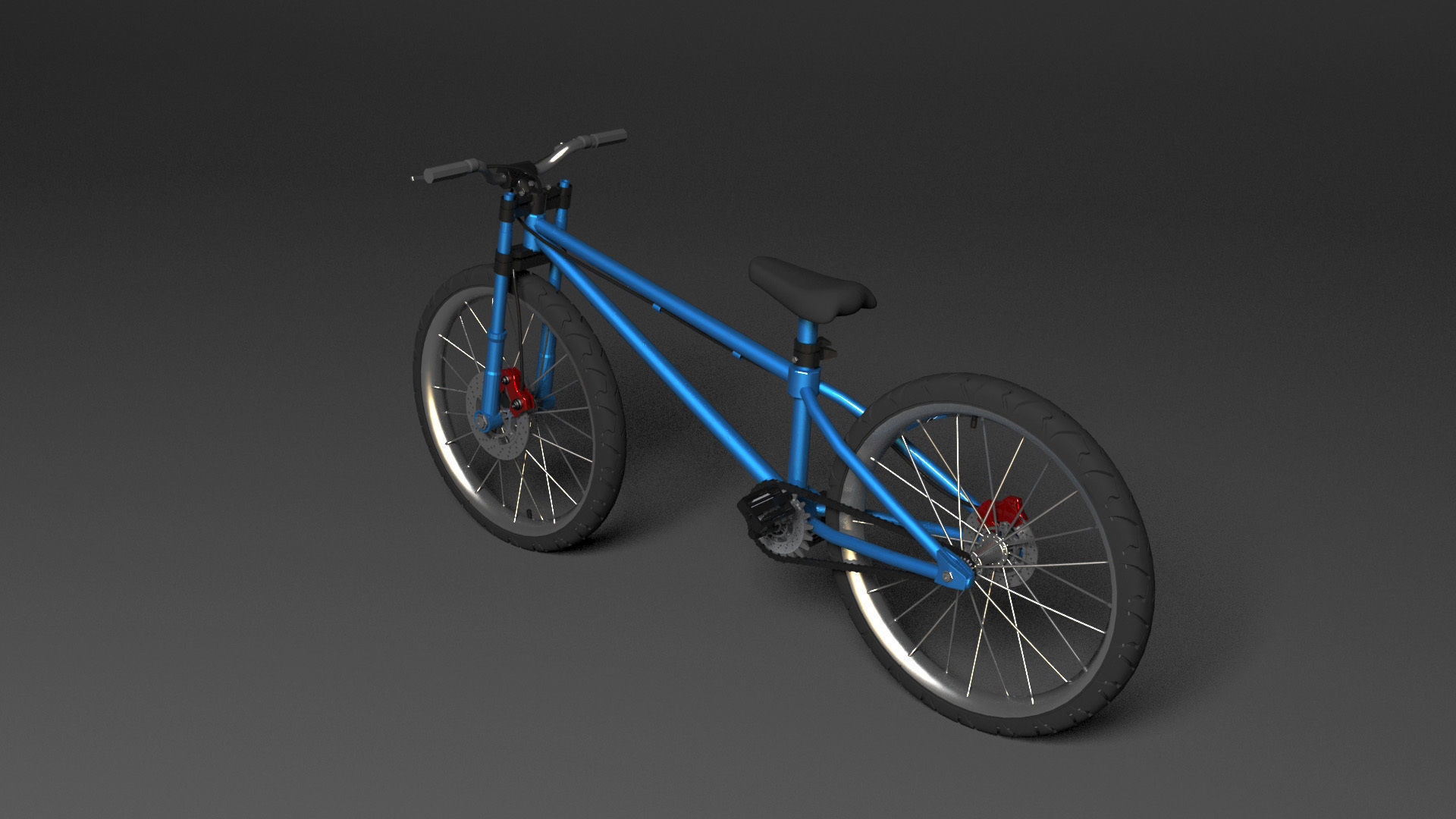 BMX Bike Low-poly 3D model_2