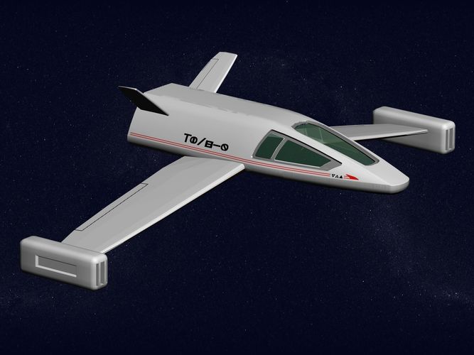 Alien shuttle spacecraft 3D model