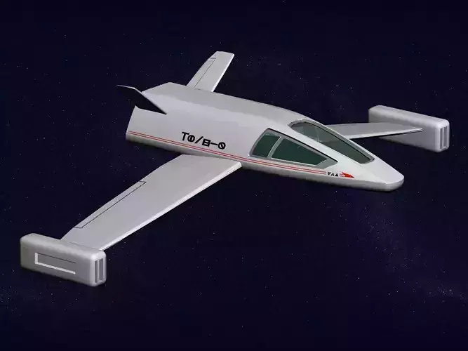 Alien shuttle spacecraft 3D model