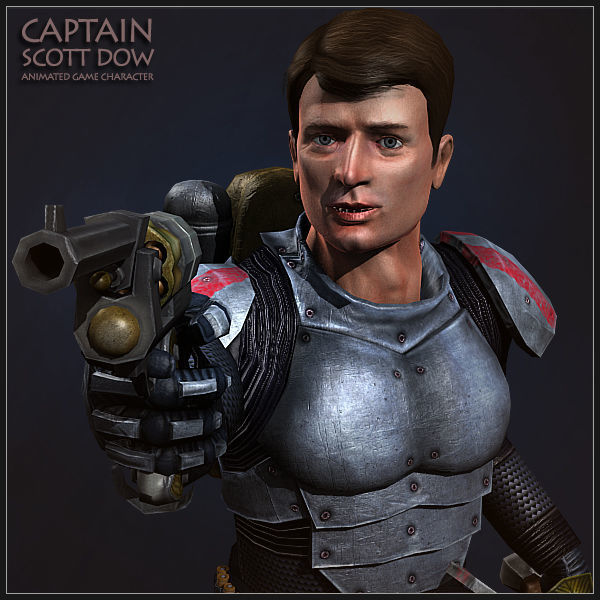 Captain Scott Dow Low-poly 3D model_3