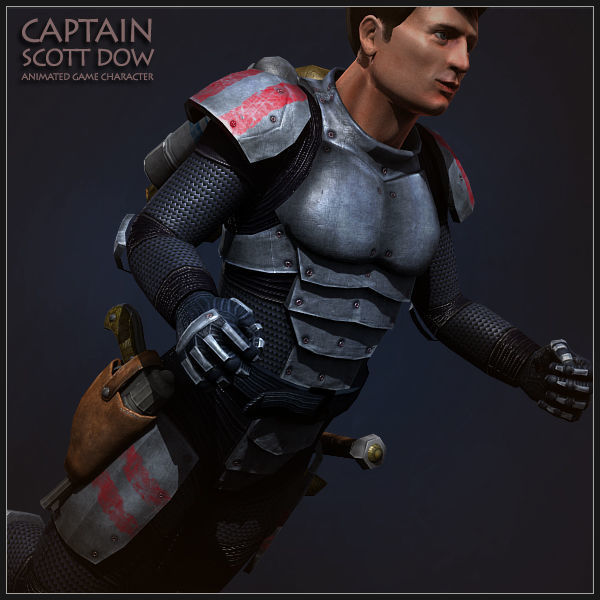 Captain Scott Dow Low-poly 3D model_12