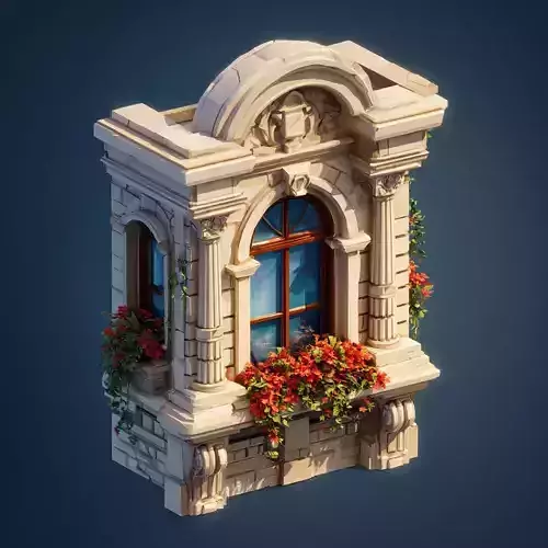 Stylized Various Architecture Elements Set 1 3D model 5