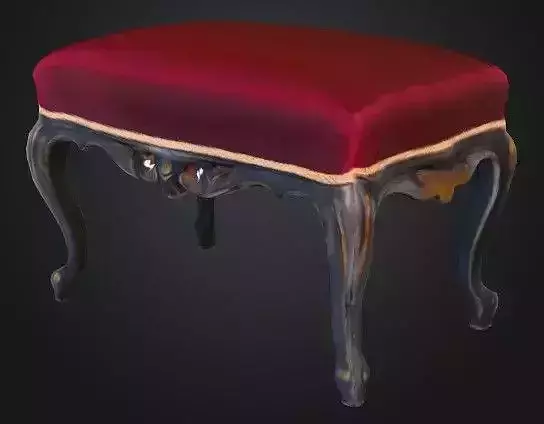 French Victorian grand piano bench