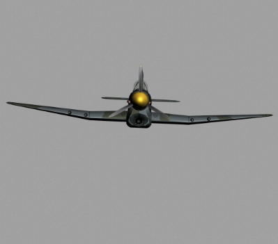 Hawker Typhoon WWII RAF fighter plane 3D model_1