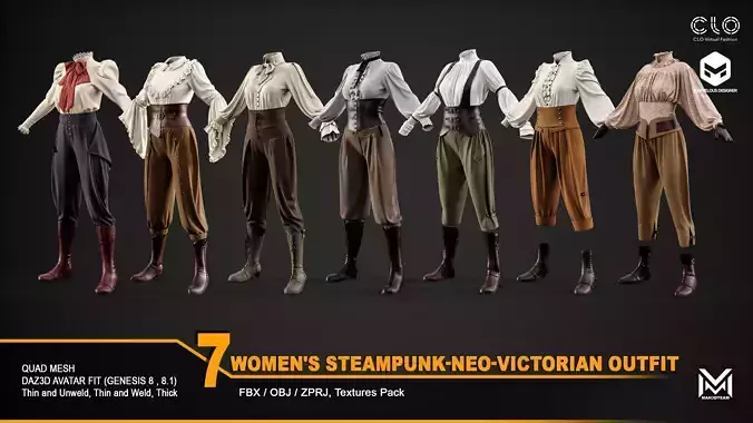 Women Steampunk-Neo-Victorian Outfit 