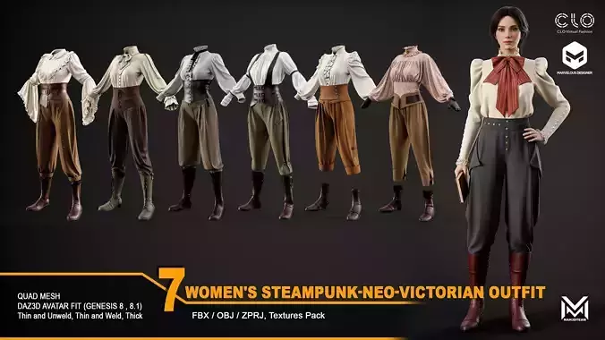 Women Steampunk-Neo-Victorian Outfit 