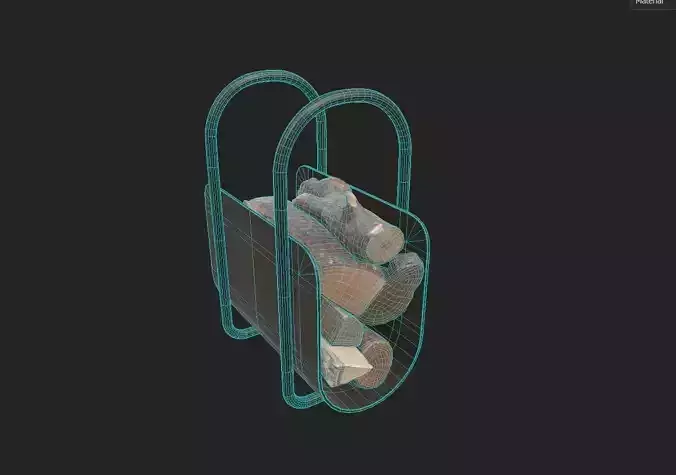 Fire Wood Set  M1-6 Low-poly 3D model 2