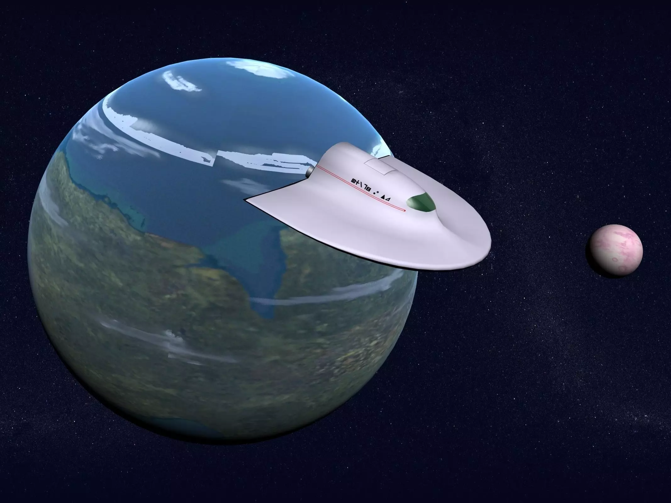 Alien spaceship - saucer scout 3D model_0