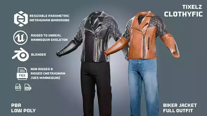 biker jacket and pants - clothyfic outfits