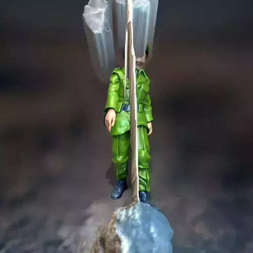 Military Infantryman Green Uniform model pack